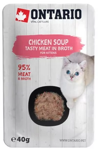 Ontario Soup Zupka Z Kurczakiem Dla Kociąt 40g - Mokra karma dla kotów - miniaturka - grafika 1