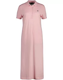 Sukienki - GANT Damska sukienka polo Pique, Blushing PINK, standardowa, różowy, XL - grafika 1