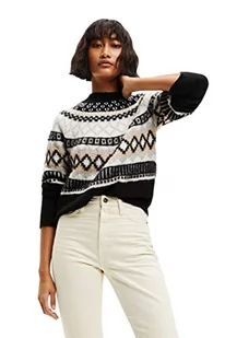 Desigual Women's Black JERS_TIGNES 2000 sweter damski, L - Swetry damskie - miniaturka - grafika 1