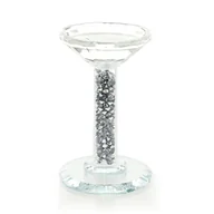 Świeczniki - Świecznik kryształowy z pirytem Ø9,5x15cm - miniaturka - grafika 1