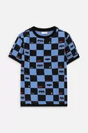 Koszulki dla chłopców - Coccodrillo t-shirt bawełniany dziecięcy kolor granatowy wzorzysty - miniaturka - grafika 1