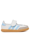 Buty dla chłopców - adidas Baleriny Samba Jane C JQ9322 Biały - miniaturka - grafika 1