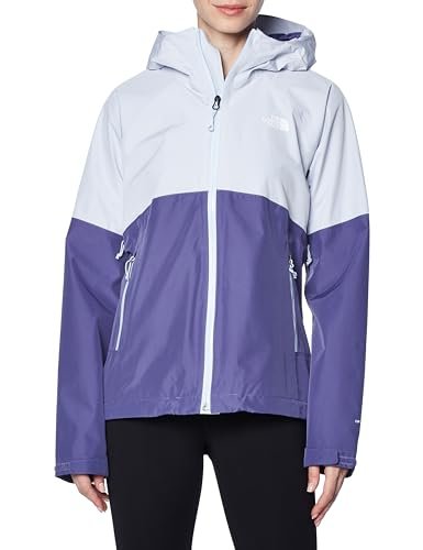 THE NORTH FACE Kurtka; NF0A555W 2. Odzież sportowa na świeżym powietrzu - [Tylko sprzedawcy sportowcy]; 196573648319; Dusty Periwinkle/Cavblu; outdoorowa damska kurtka przeciwdeszczowa