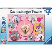 Puzzle - Ravensburger Puzzle Pieski jednorożce 13297 300 elementów) 13297 - miniaturka - grafika 1