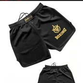 Kimona, stroje i obuwie - TEMU Spodnie bokserskie męskie o wysokiej elastyczności - Oddychające, odprowadzające wilgoć szorty treningowe z regulowanym pasem, luźny krój do - miniaturka - grafika 1