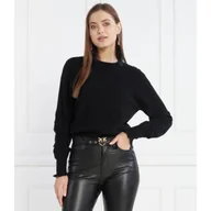 Swetry damskie - Pinko Koronkowy sweter | Regular Fit - miniaturka - grafika 1