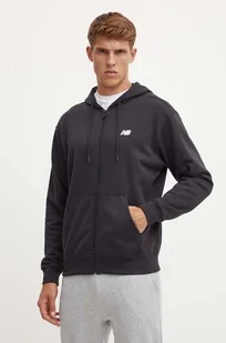 New Balance bluza męska kolor czarny z kapturem gładka MJ41501BK - Bluzy męskie - miniaturka - grafika 1