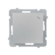Wyłączniki światła i elektryczne - Ospel AS srebrny łącznik schodowy ŁP-3G/m/18 ŁP-3G/m/18 - miniaturka - grafika 1