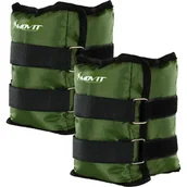 Pozostały sprzęt siłowy - Movit Obciążniki na ręce i nogi do ćwiczeń 2 x 2,5 kg zielone - miniaturka - grafika 1