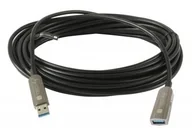 Kable komputerowe i do monitorów - TECHLY USB3.0 AOC Glasfaser-Hybridkabel 10m Schwarz Unterstuetzt max.Bandbreite bis zu 5 Gbit Durchmesser 4,6mm Stecker A auf Buchs - miniaturka - grafika 1