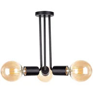 Lampy sufitowe - KET LAMPA sufitowa metalowa OPRAWA loftowa sticks czarna KET1176 - miniaturka - grafika 1