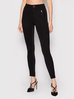 Spodnie damskie - Guess Spodnie materiałowe Greta W2RB12 K8RN0 Czarny Slim Fit - grafika 1
