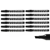 Markery permanentne - Marker permanentny Leely ścięty czarny 12 szt BOX SH12380 - miniaturka - grafika 1