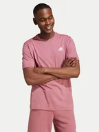 Koszulki męskie - adidas T-Shirt Essentials Small Logo IX0120 Różowy Regular Fit - miniaturka - grafika 1