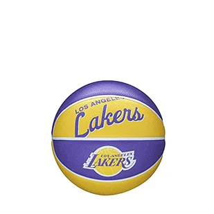 Wilson Mini-koszykówka, Team Retro Model, LoS Angels LAKERS, na zewnątrz, guma, rozmiar: MINI - Koszykówka - miniaturka - grafika 1