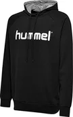 Bluzy męskie - Hummel męska bluza z kapturem Hmlgo Cotton Logo Hoodie czarny czarny M 203511-2001 - miniaturka - grafika 1