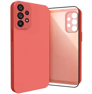 Etui do Samsung Galaxy A53 5G Silikonowe, Osłona Kamery, Czerwone Szkło - Etui i futerały do telefonów - miniaturka - grafika 1
