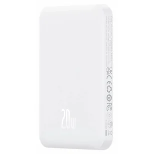 Baseus Magnetyczny mini powerbank 5000mAh 20W biały - Powerbanki - miniaturka - grafika 1
