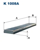 Filtry kabinowe - Filtron Filtr, wentylacja przestrzeni pasażerskiej K 1008A K 1008A - miniaturka - grafika 1