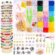 Prace ręczne dla dzieci - Zestaw Do Bransoletek Koraliki Biżuteria 5000 Diy - miniaturka - grafika 1