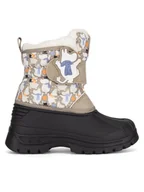 Buty dla dziewczynek - Moomin Śniegowce AW24-325MMN Beżowy - miniaturka - grafika 1