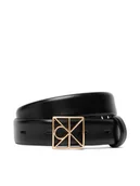 Paski - Calvin Klein Pasek Damski Emblem Buckle 25Mm Fixed Smooth LV04F7072G Czarny - miniaturka - grafika 1
