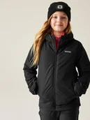 Kurtki i płaszcze dla dziewczynek - Regatta Kurtka przeciwdeszczowa "Frelton" w kolorze czarnym - miniaturka - grafika 1