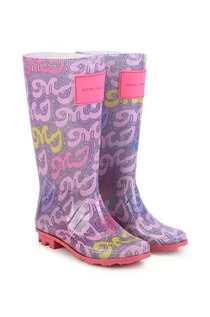 Buty dla dziewczynek - Marc Jacobs kalosze dziecięce kolor różowy - grafika 1
