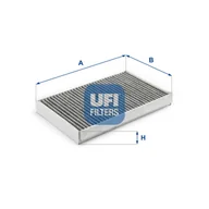Filtry kabinowe - Filtr, wentylacja przestrzeni pasażerskiej UFI Filtry 54.155.00 - miniaturka - grafika 1