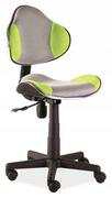 Krzesła obrotowe dla dzieci - Signal Fotel obrotowy Q-G2 zielony/ szary - miniaturka - grafika 1