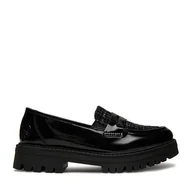 Półbuty damskie - Loafersy Rieker 47550-00 Czarny - miniaturka - grafika 1