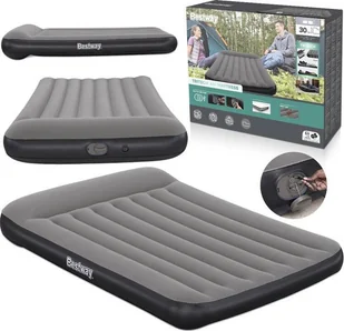 Bestway 2os Dmuchany Materac Tritech Wbudowana pompka USB 191x137cm 671BR - Zabawki i gry sportowe - miniaturka - grafika 1