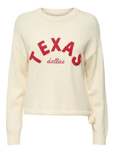 ONLY Sweter w kolorze kremowym - Swetry damskie - miniaturka - grafika 1