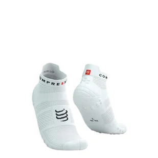 Skarpetki biegowe Compressport ProRacing Socks V4 Run Low white/black - Odzież trekkingowa damska - miniaturka - grafika 1