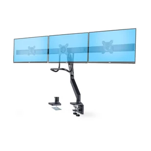 StarTech 3M1A3SG-MONITOR-ARM uchwyt / stojak do monitorów 68,6 cm (27") Biurko Czarny, Srebrny - Uchwyty do monitorów - miniaturka - grafika 1