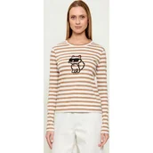 Bluzki damskie - Karl Lagerfeld Bluzka IKON Regular Fit - miniaturka - grafika 1