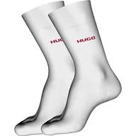 Skarpetki męskie - HUGO Męskie skarpety regularne, White100, 35-38 EU - miniaturka - grafika 1