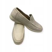 Mokasyny męskie - Mokasyny męskie zamszowe Old Money 40 - miniaturka - grafika 1