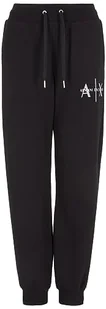 Armani Exchange Damskie spodnie dresowe French Terry Logo Joggers, czarny, XL - Spodnie damskie - miniaturka - grafika 1