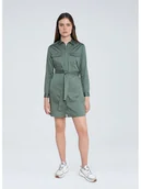 Sukienki - Pepe Jeans Sukienka "Carlotty" w kolorze szarozielonym - miniaturka - grafika 1