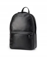 Torebki damskie - Skórzany Plecak PUCCINI Czarny Skóra Naturalna Na Zamek LGD4223 1 - miniaturka - grafika 1