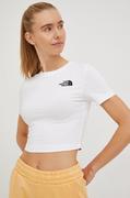 Koszulki sportowe damskie - The North Face t-shirt damski kolor biały - miniaturka - grafika 1