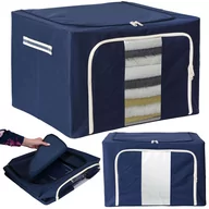 Pudła i pojemniki do przechowywania - Organizer materiałowy składany EVAN granatowy - miniaturka - grafika 1