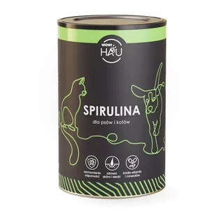 WOW HAU Spirulina 500g DLA PSA I kota - Suplementy i witaminy dla psów - miniaturka - grafika 1