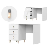 Biurka dla dzieci - System Figo Biurko 08 Stylowe nowoczesne szuflady Biały Producent - miniaturka - grafika 1