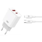 Ładowarki do telefonów - Ładowarka sieciowa XO CE12 20W Biały - miniaturka - grafika 1