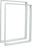 Ławy i stoliki kawowe - Natural Goods Berlin Prowadnice meblowe RECHTECK, prowadnice stołowe, nogi stołowe, rama stołu, stół jadalny, ława, stolik kawowy, biały, W50XH100 cm, 2 szt - miniaturka - grafika 1