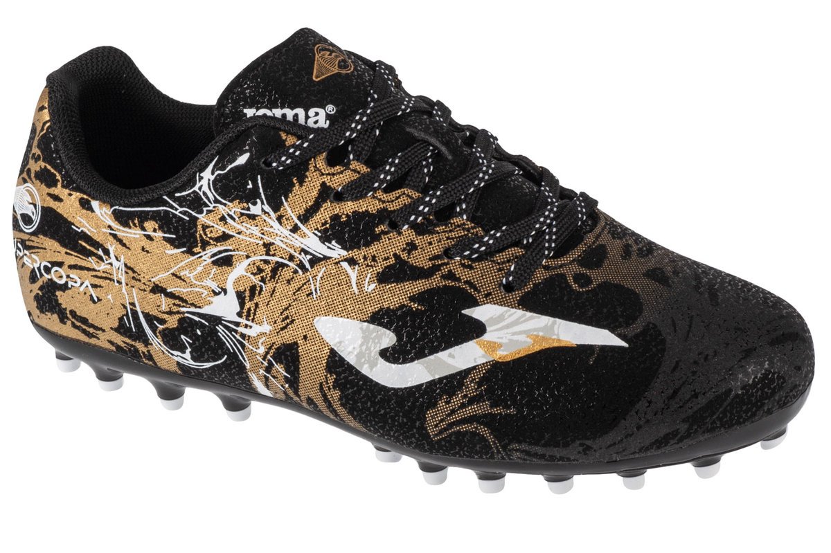 Joma Super Copa Jr 2401 AG SCJS2401AG, dla chłopca, buty piłkarskie - korki, Czarne