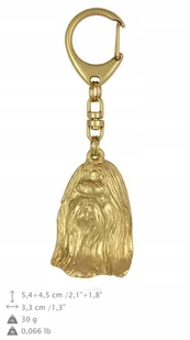 Shih Tzu Pozłacany brelok do kluczy Breloczek - Breloki - miniaturka - grafika 1