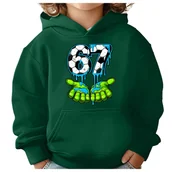 Bluzy dla dziewczynek - BLUZA DZIECIĘCA Z KAPTUREM 67 SIX SEVEN PIŁKA VIRAL 146-152 PREZENT - miniaturka - grafika 1